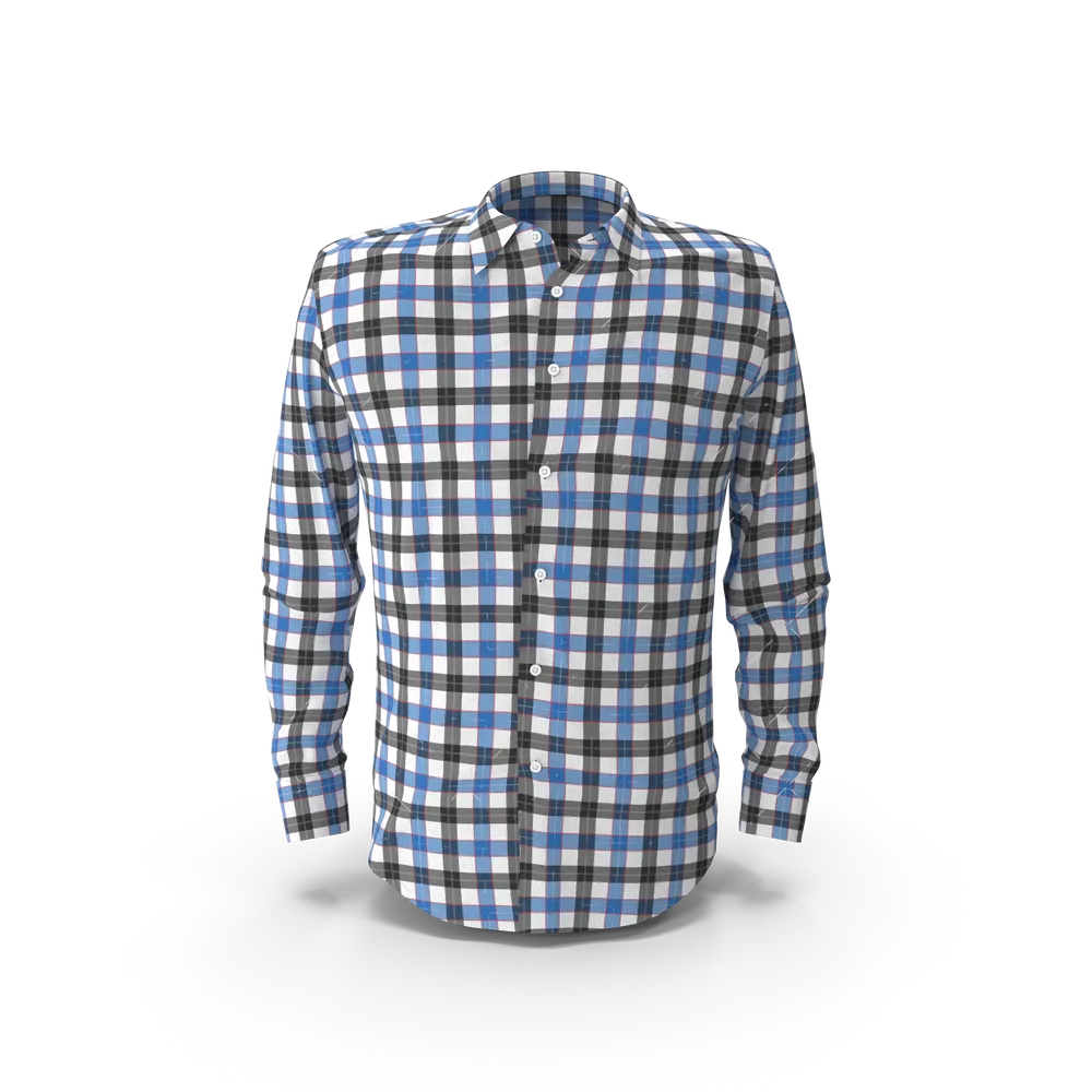 Camisa Cuadros Azul Hombre